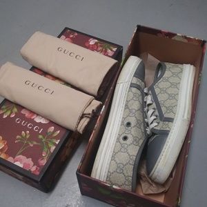 Gucci Shoes - Gucci Gray GG Sneakers Gucci Shoes - Gucci Gray GG Sneakers